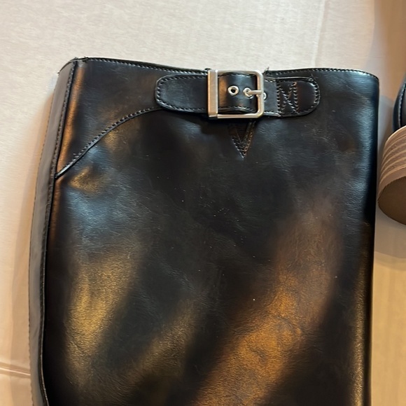time and true-size 9 wide-tall riding boots with buckle detail and zipper. - Picture 7 of 10